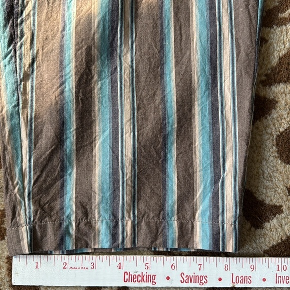 Serengeti Beach pants Womens XL striped Pockets Bohemian Lagenlook 100% Cotton - Picture 11 of 11